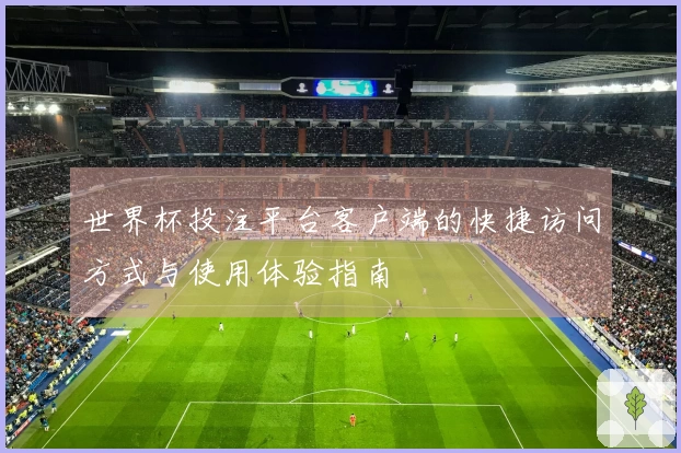 世界杯投注平台客户端的快捷访问方式与使用体验指南